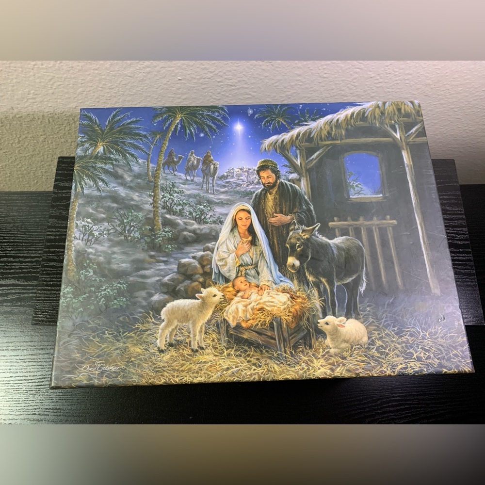A Savior Is Born Dazzling Crystal Box by Dora Gelsinger Nativity Religious